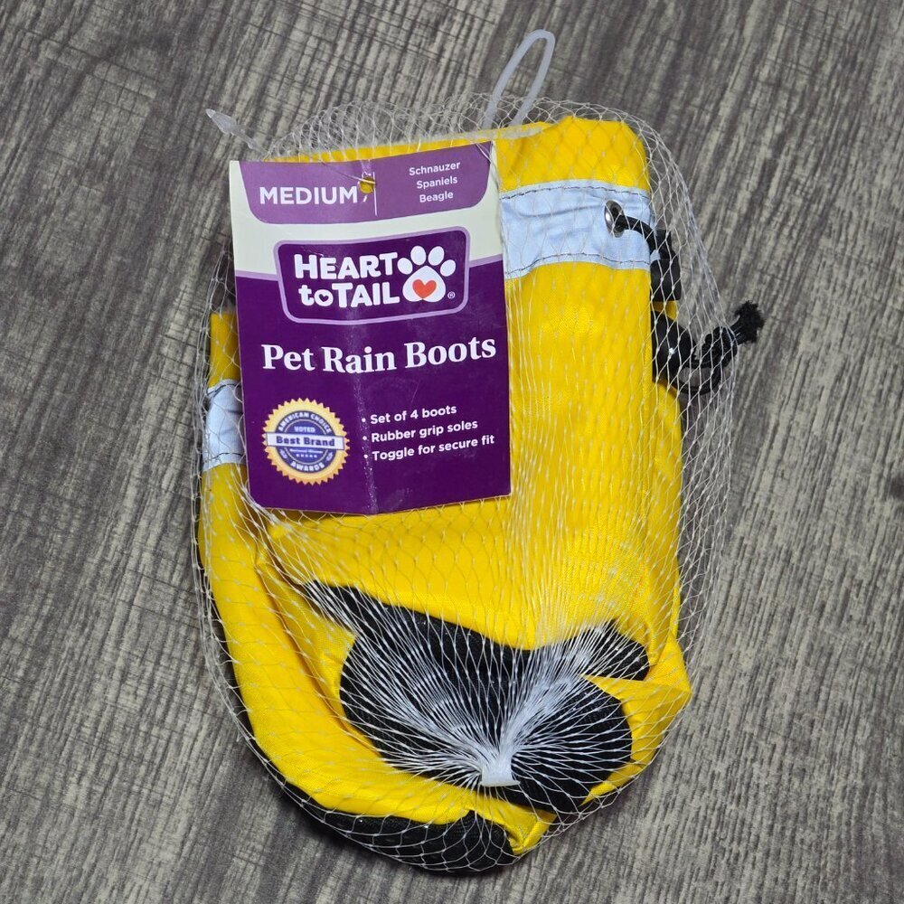 Heart To Tail Medium Dog Rain Boots Brand New - Picture 5 of 6